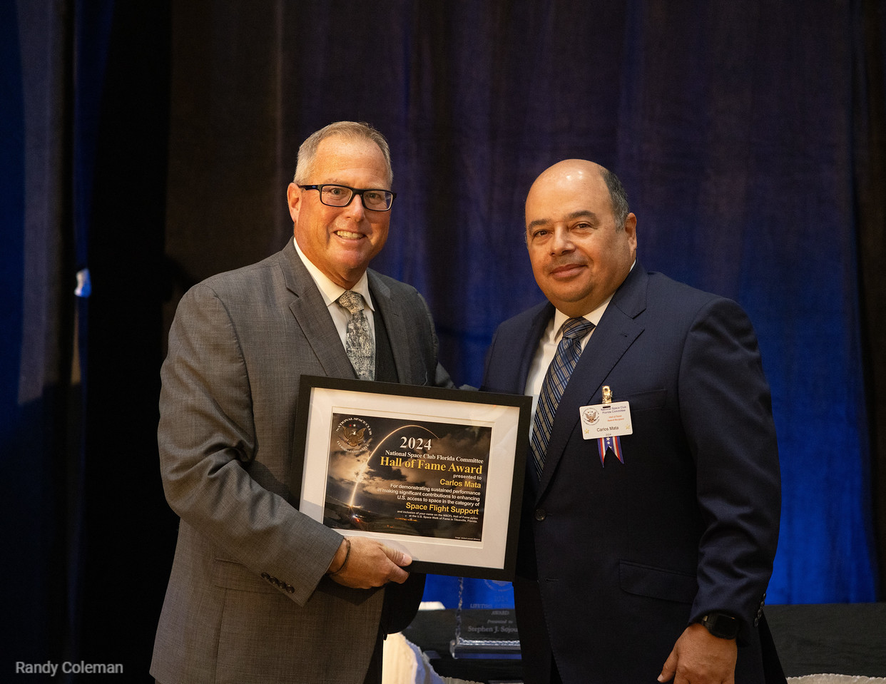 Dr.Carlos Mata Space Hall of Fame Award